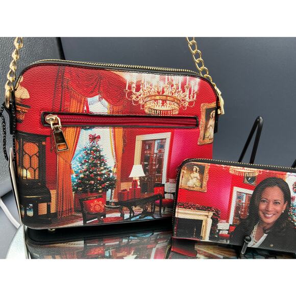 CHRISTMAS Kamala Harris Purse & Wallet Set NWT - Picture 2 of 6